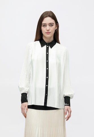 Camicia da donna di Karl Lagerfeld in bianco: frontale