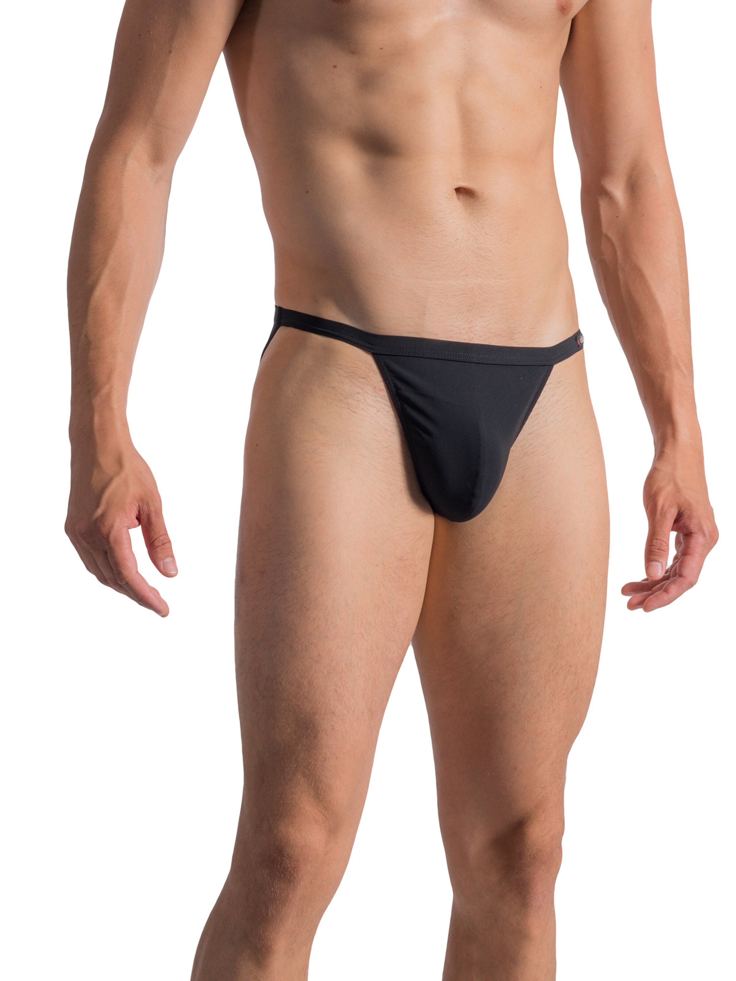 Olaf Benz Bathing trunks ' BLU1200 Beachtanga ' in Black: front