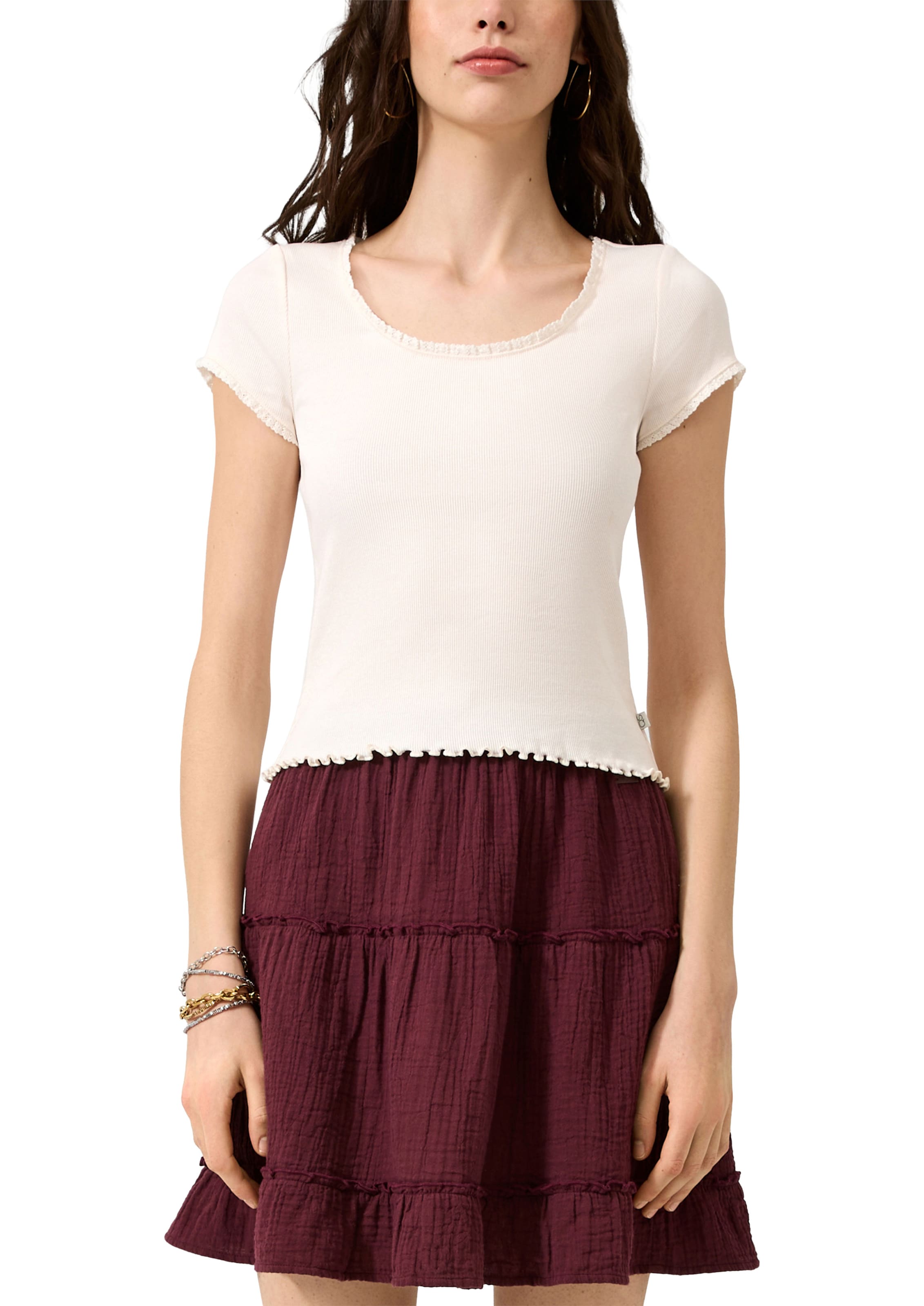 QS T-Shirt in Beige