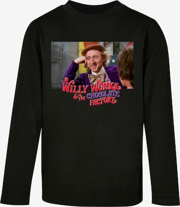 ABSOLUTE CULT Shirt 'Willy Wonka And The Chocolate Factory - Condescending Wonka' in Black: front