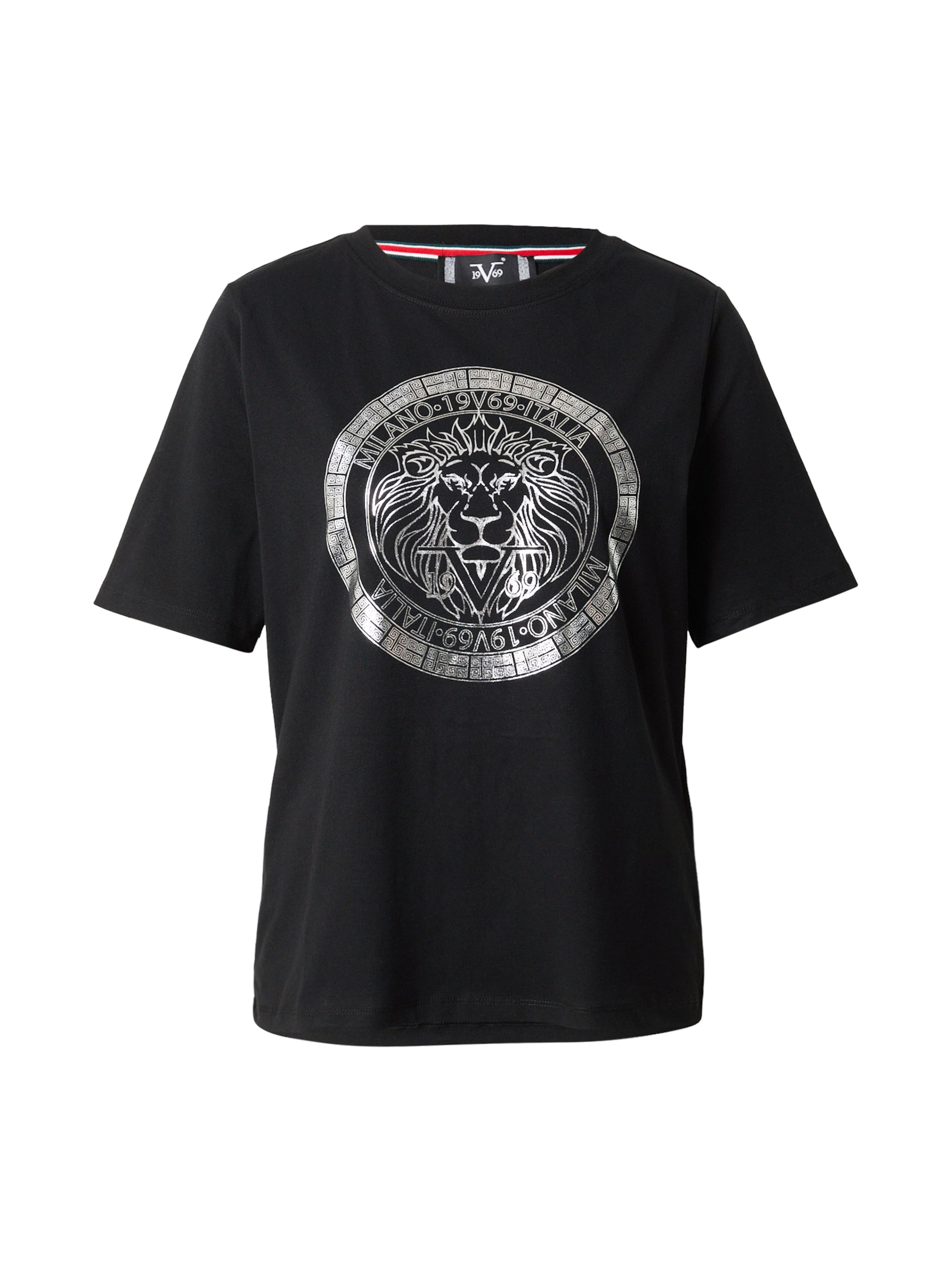 19V69 ITALIA Shirt 'Bellara' in Zwart: voorkant