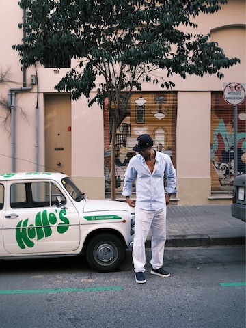 regular Pantaloni ' Cotton ' di TEESHOPPEN in bianco