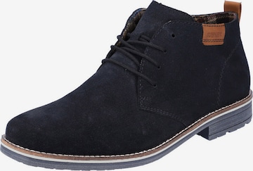 Rieker - Botas com atacadores em azul: frente