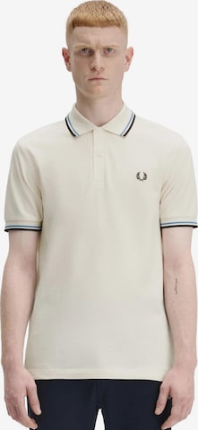 Fred Perry - Camisa 'Polo fred perry beige/azul-negro twin tipped shirt' em bege: frente