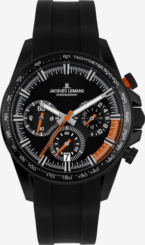 Jacques Lemans Uhr in Schwarz: predná strana