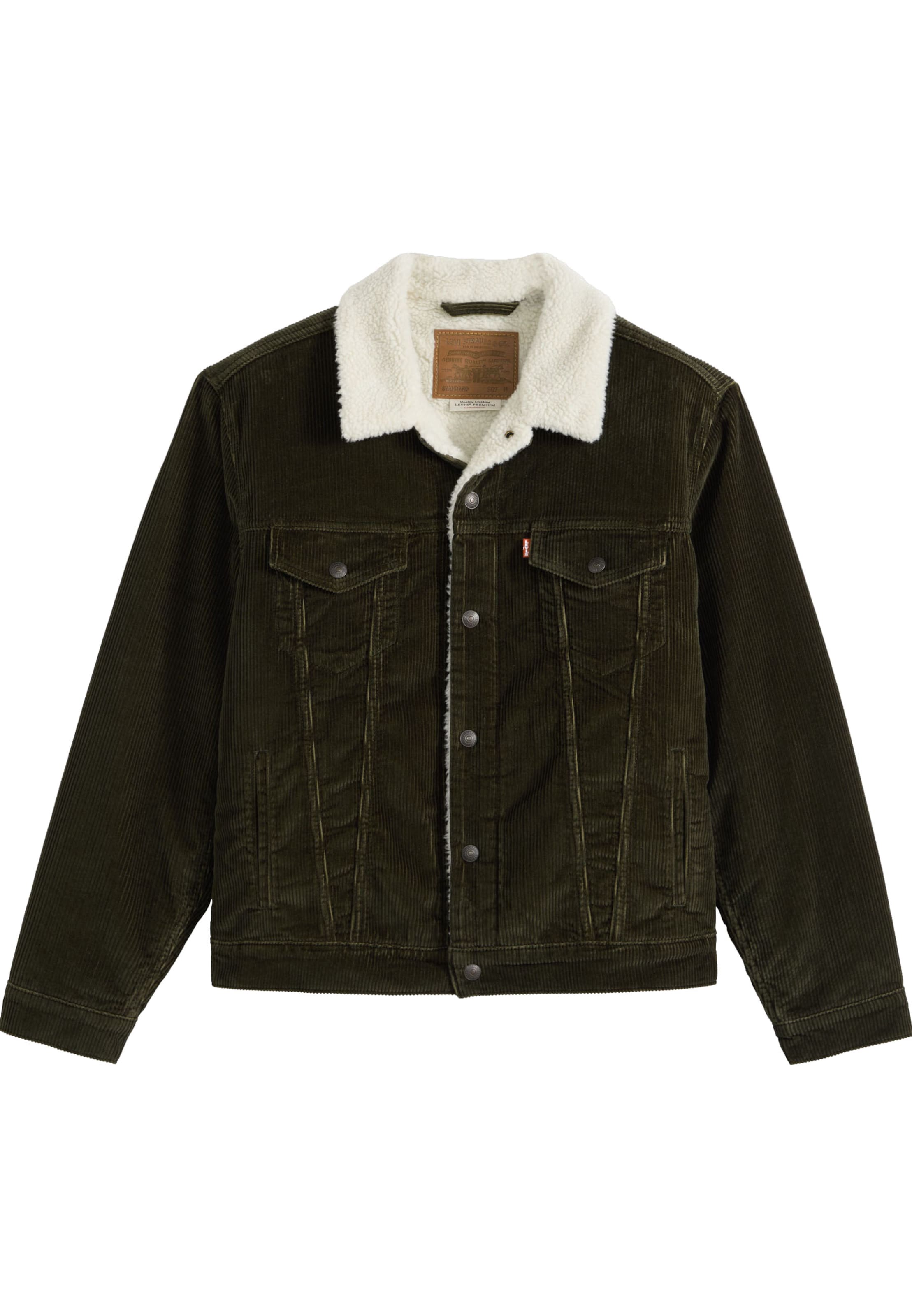 LEVI'S ® Демисезонная куртка 'Type III Sherpa Trucker' в Зеленый: спереди