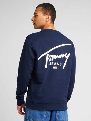 Tommy Jeans Суичър в синьо: отпред