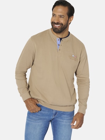 Jan Vanderstorm Sweatshirt 'Viljar' in Beige
