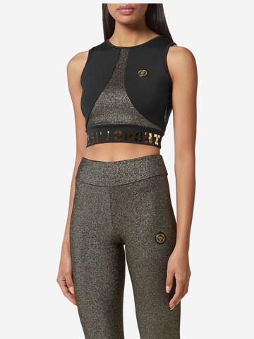 Plein Sport Sports top 'Statement' in Black