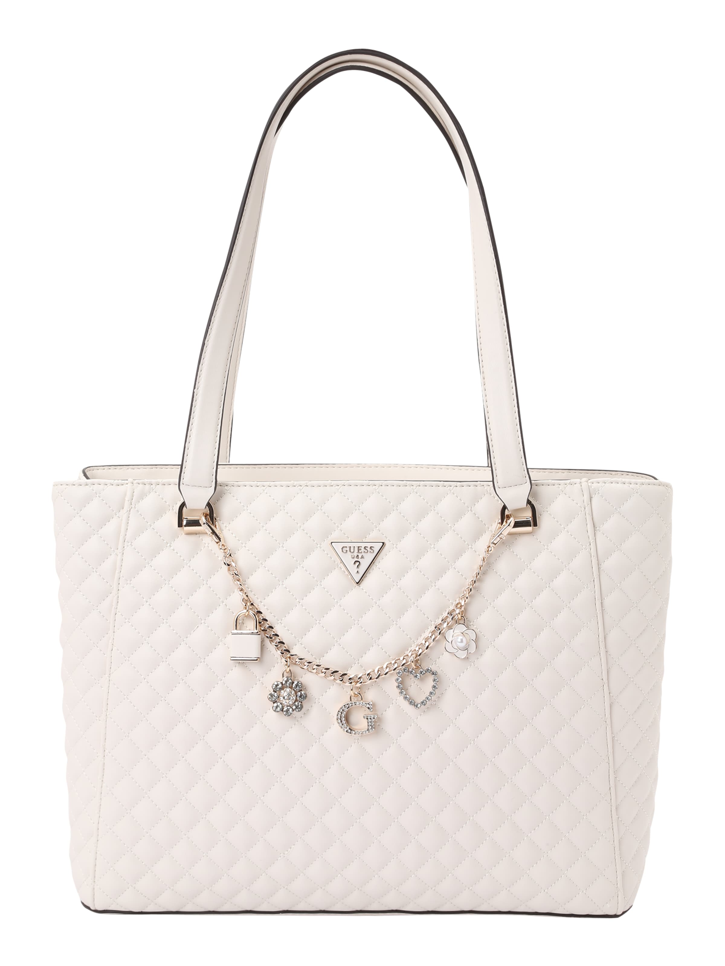 GUESS Шоппер 'EVERLEE NOEL TOTE' в Белый: спереди
