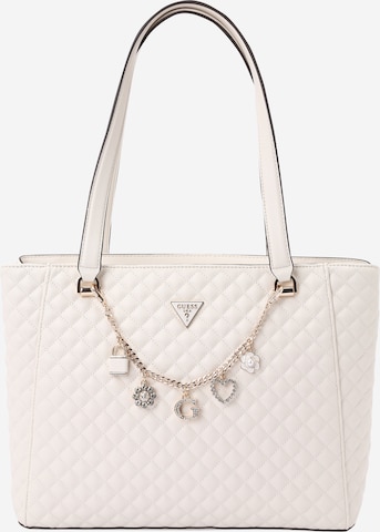 balta GUESS Pirkinių krepšys 'EVERLEE NOEL TOTE': priekis