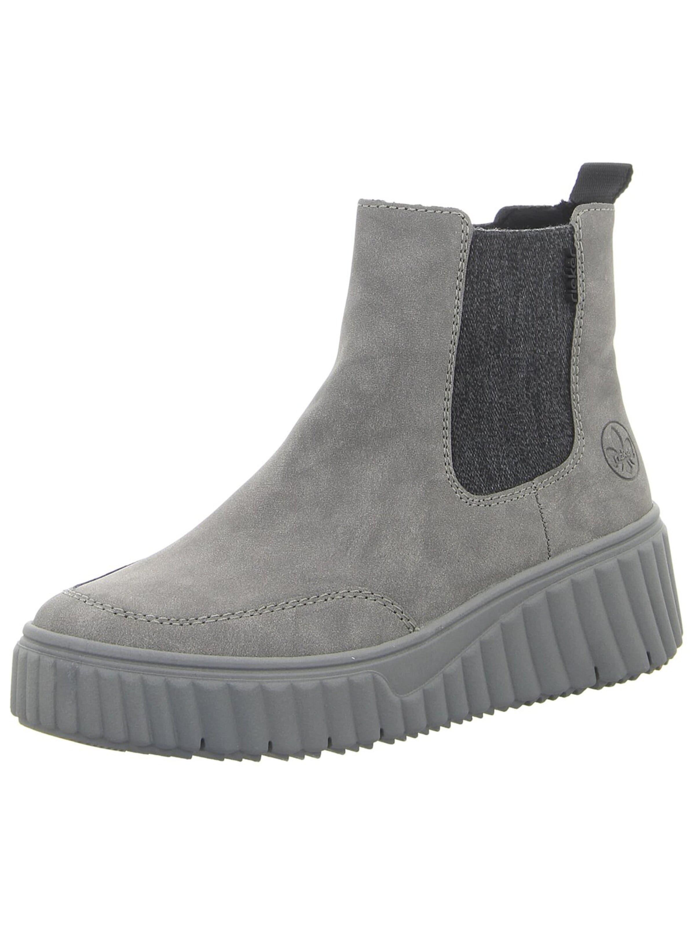 Rieker Boots 'Klassische Stiefelette Damen N2553-40 Leder-Mix in grau'‌ in Grau: Vorderseite
