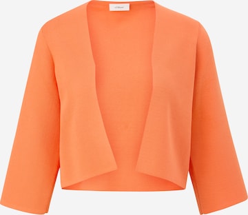 s.Oliver BLACK LABEL Gebreid vest in Oranje: voorkant