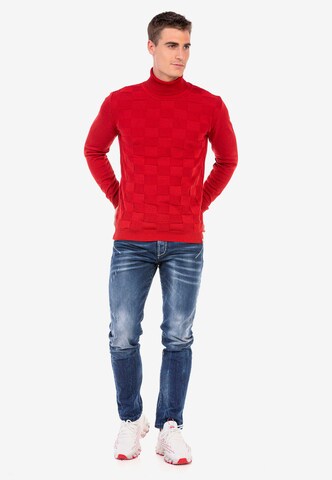 CIPO & BAXX Rollkragenpullover in Rot