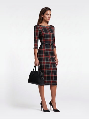 AUDRAY Fodralklänning 'GINGER-TARTAN' i blå: framsida
