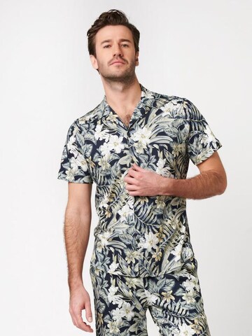DESOTO Slim fit Overhemd in Blauw: voorkant