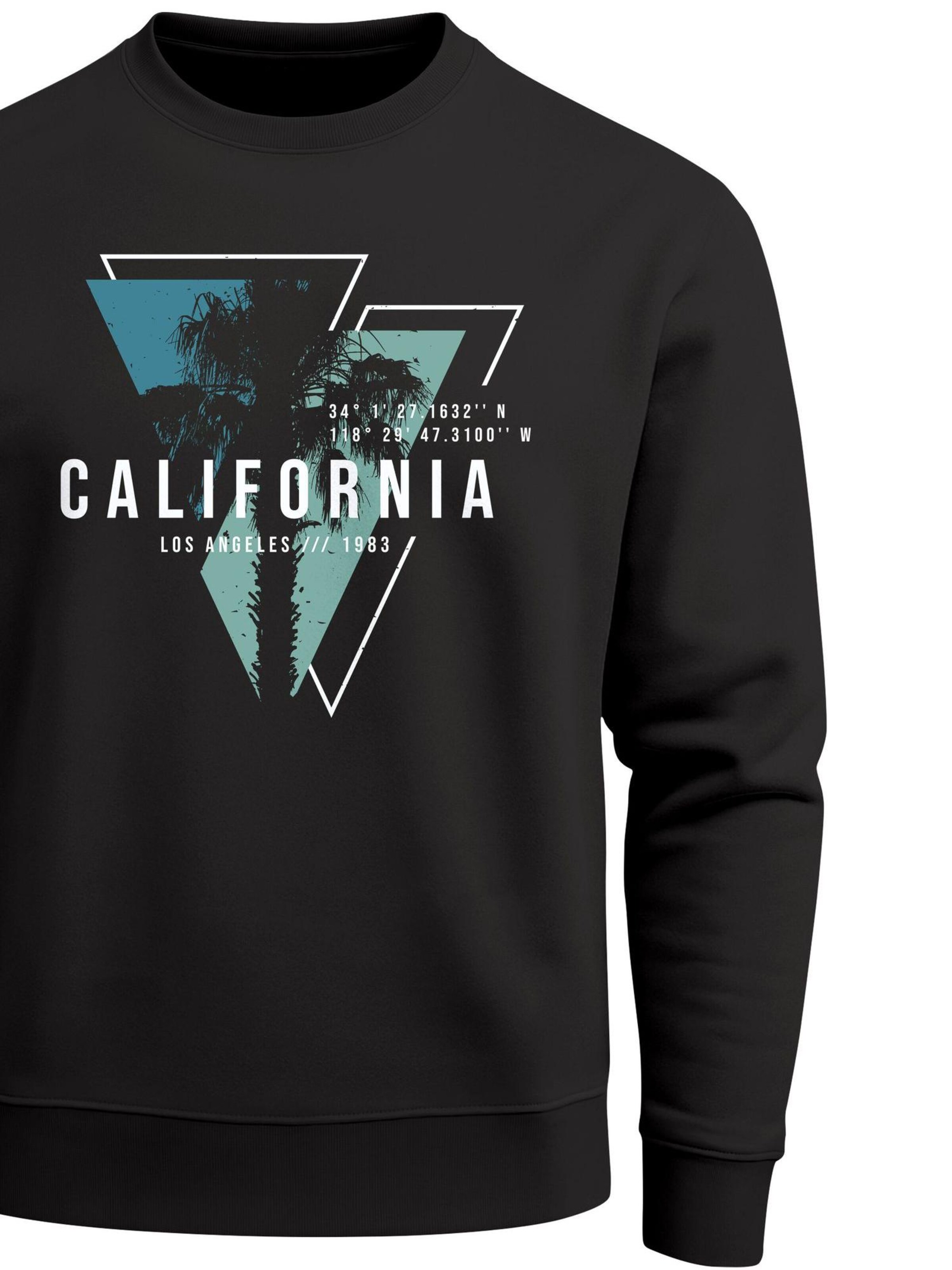 Neverless Sweatshirt 'California geometric' in Black