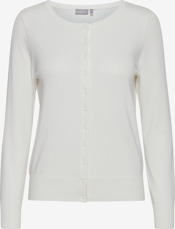 Fransa Knit Cardigan in White: front