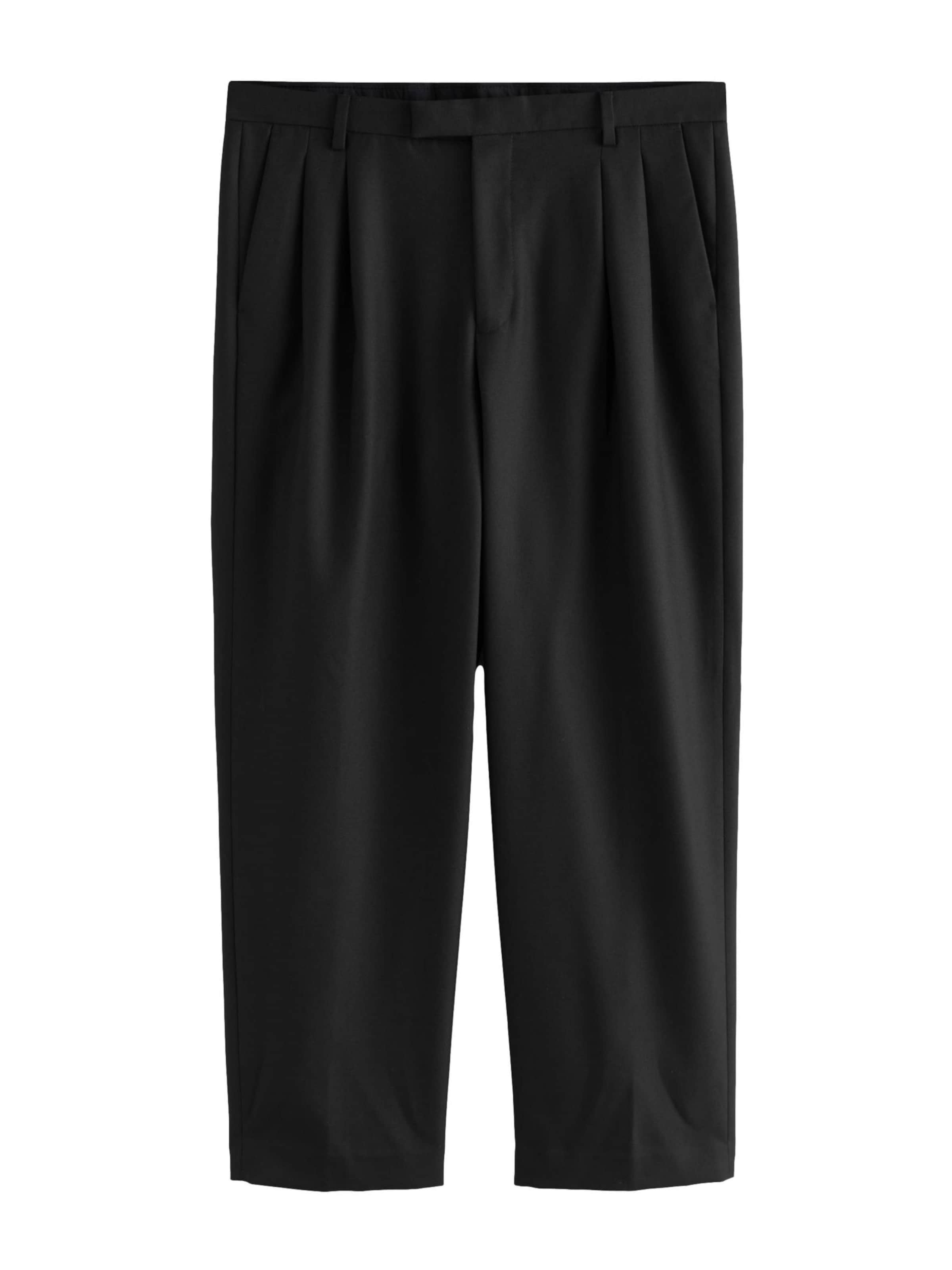 Loosefit Pantaloni con piega frontale 'N.Premium' di Next in nero: frontale