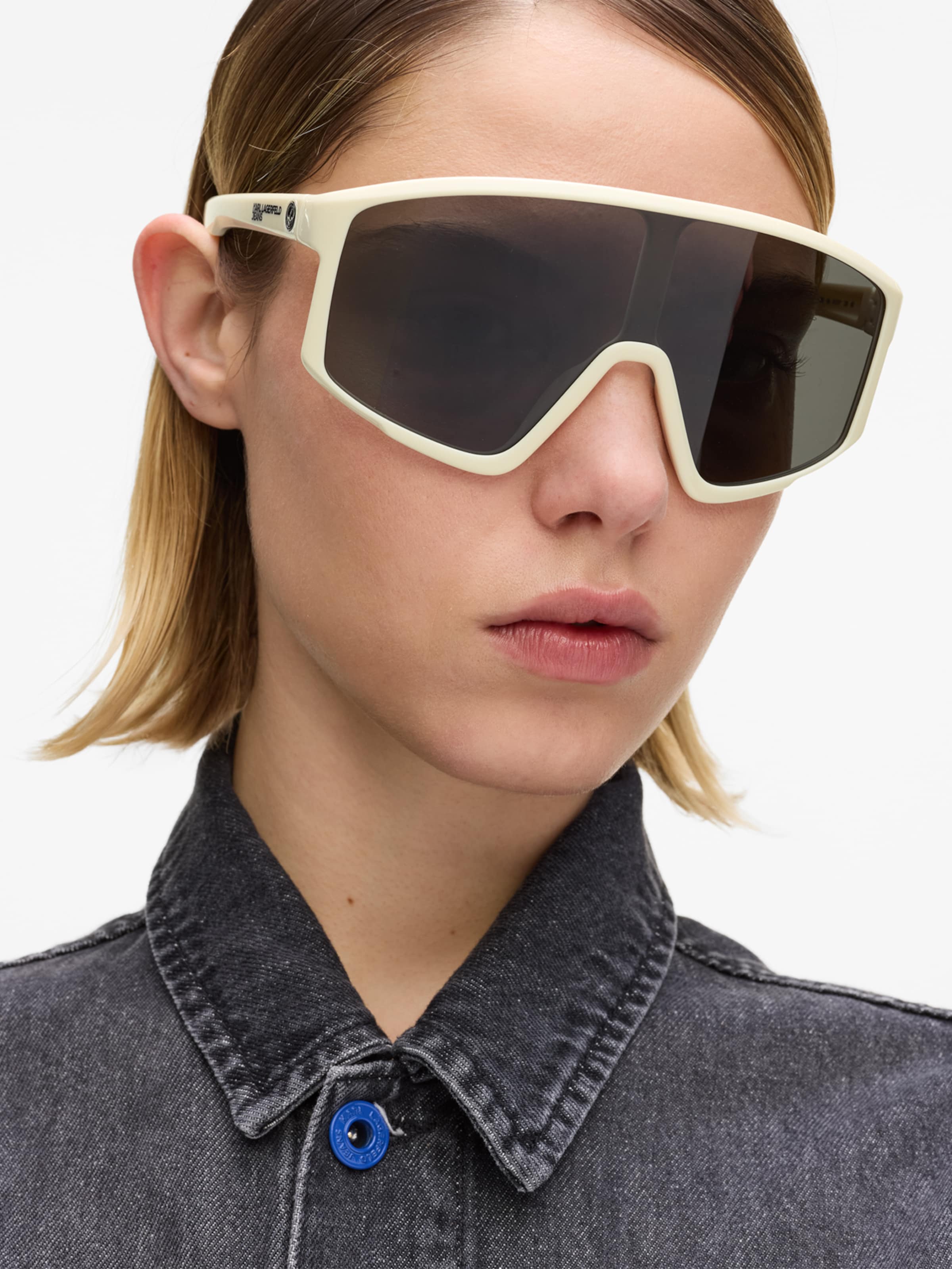 Karl Lagerfeld - Gafas de sol deportivas ' DRAGON ' en blanco