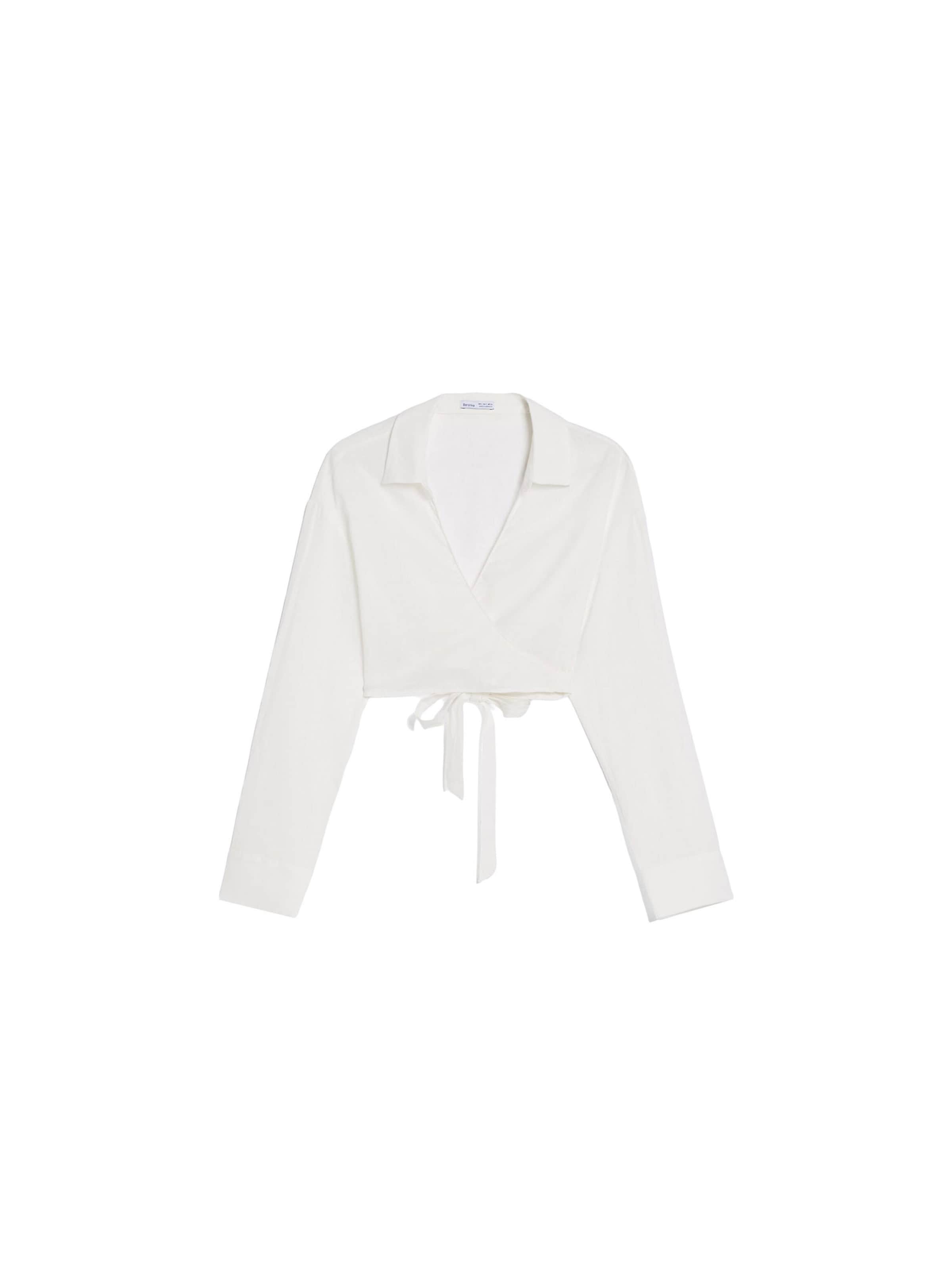 Chemisier Bershka en blanc : devant