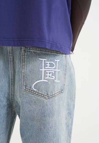 Largi Jeans 'Lasergravur Drachen' de la Ed Hardy pe albastru