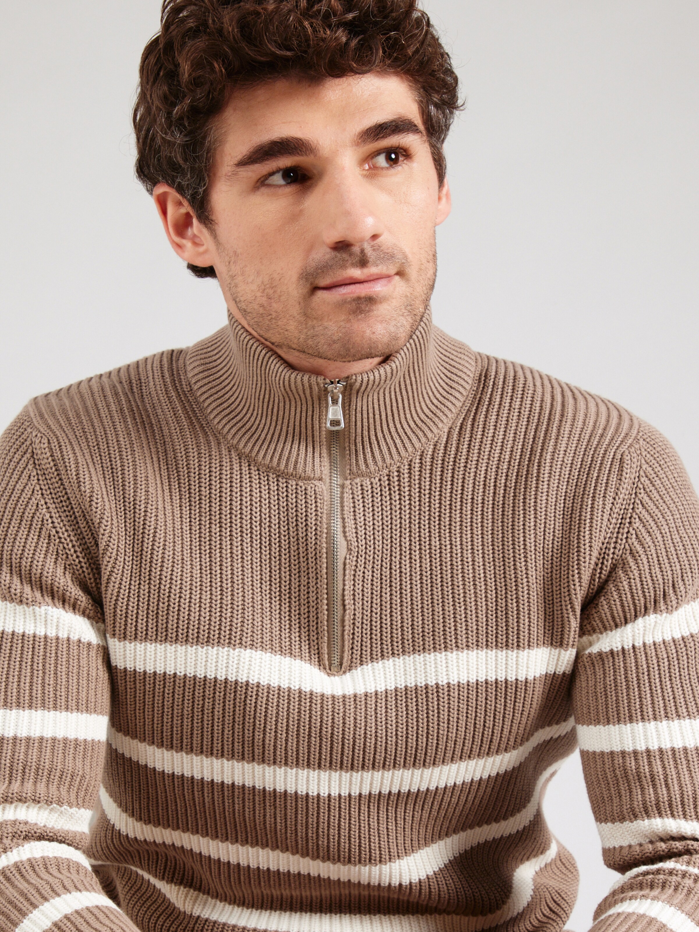 Key Largo Pulover 'PILOT' pe Gri Taupe | ABOUT YOU