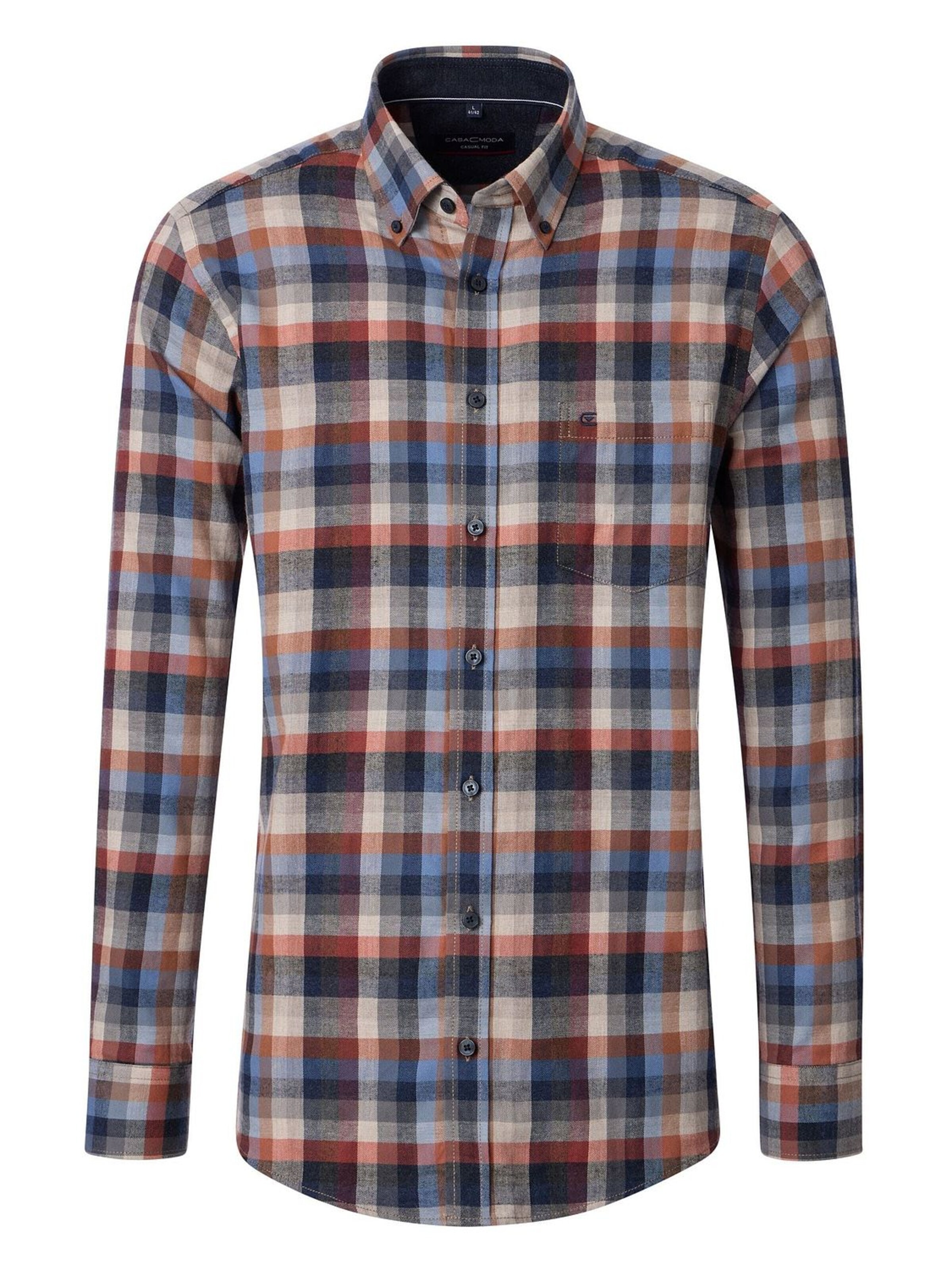 CASA MODA Regular fit Button Up Shirt in Blue: front