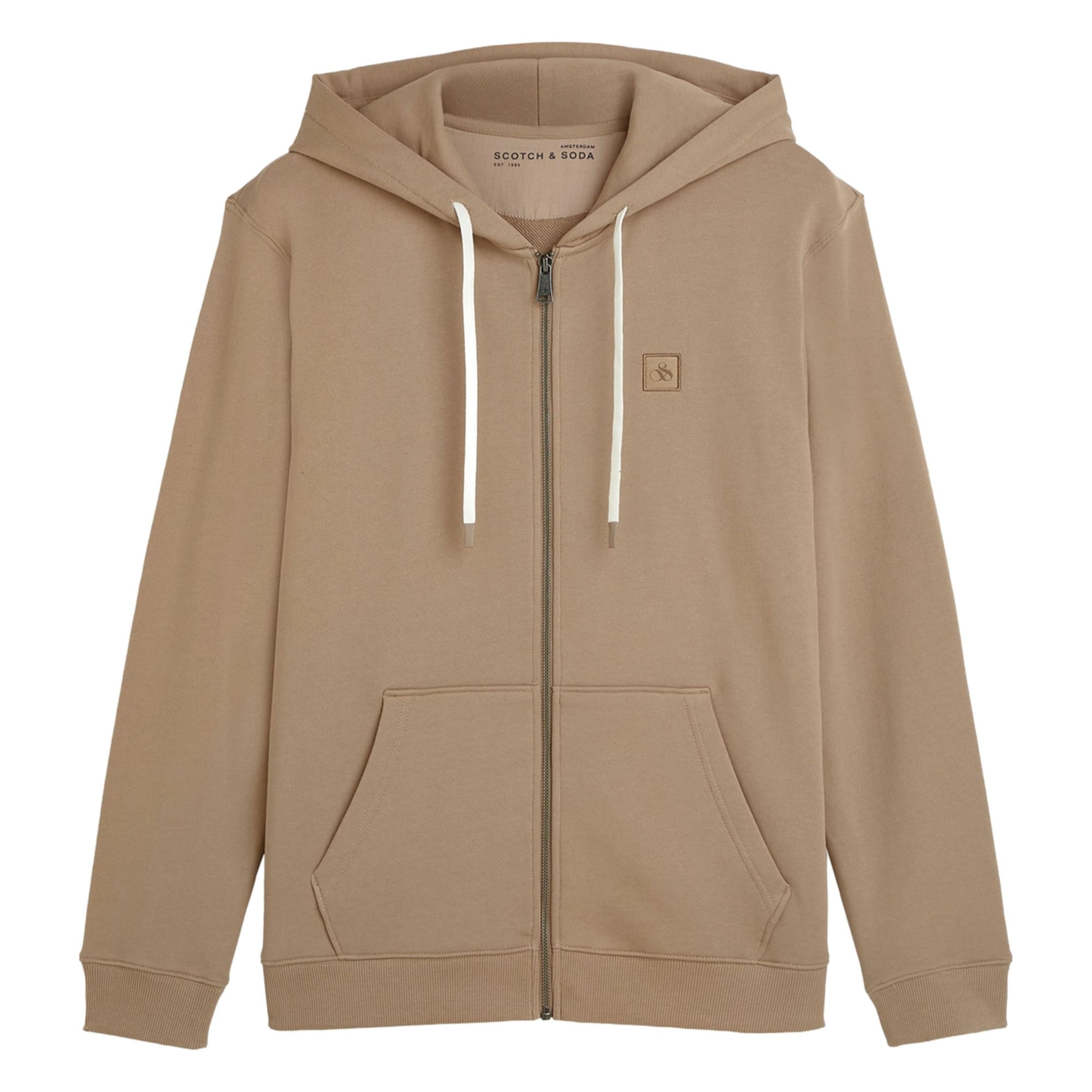 Giacca di felpa di SCOTCH & SODA in marrone: frontale