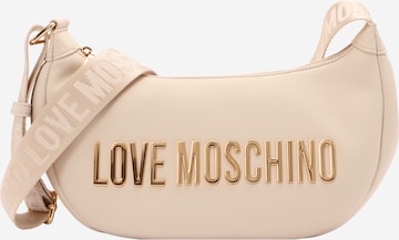 Borsa a tracolla di Love Moschino in beige: frontale