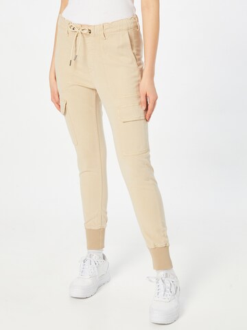 Pepe Jeans Tapered Cargo Jeans 'Crusade' in Beige: front