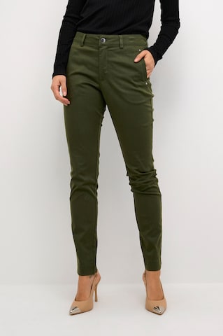 Regular Pantalon 'Lea' Kaffe en vert : devant