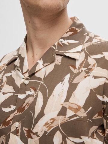 SELECTED HOMME Regular fit Overhemd in Beige