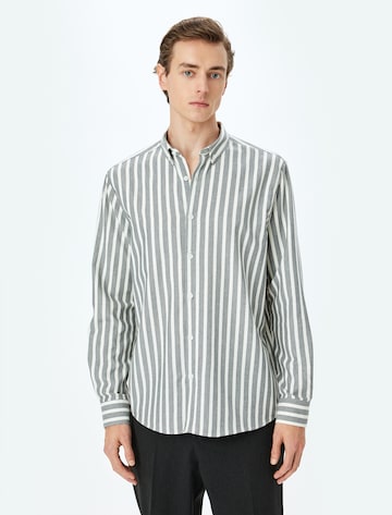 Koton Regular fit Button Up Shirt in Grey: front