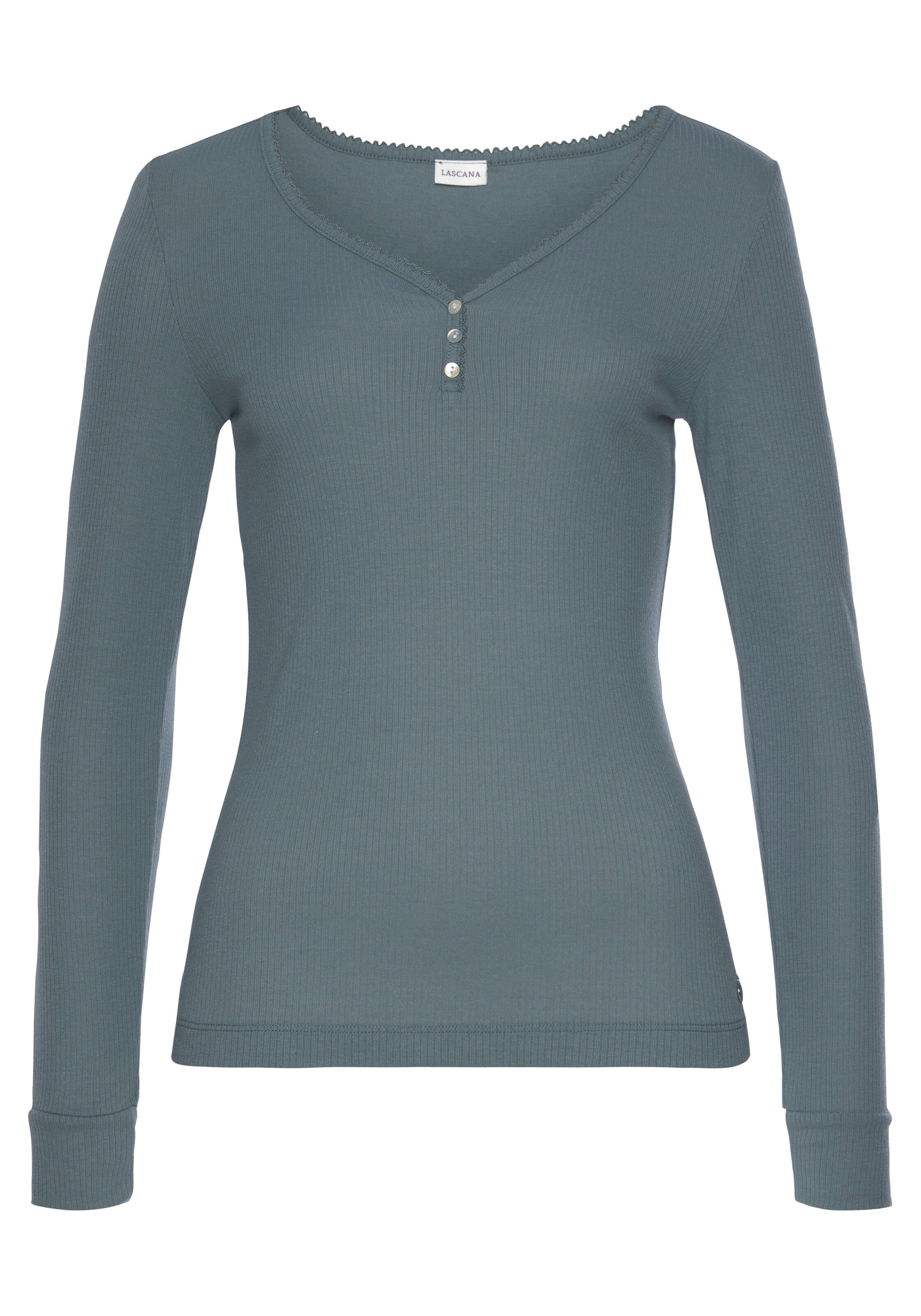 LASCANA Koszulka do spania w kolorze niebieski: przód