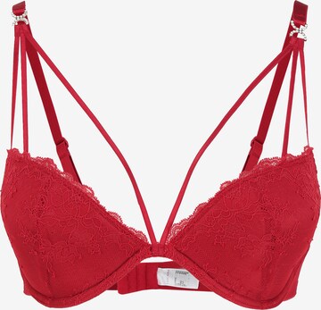 LASCANA Push-up Bra in Red: front