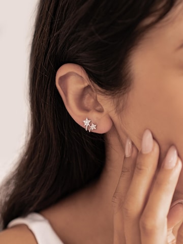 Hey Happiness Earrings 'Twin Star' in Silver