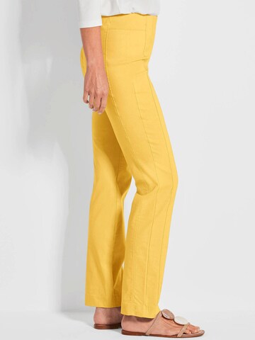 Coupe slim Pantalon 'Carla' Goldner en jaune