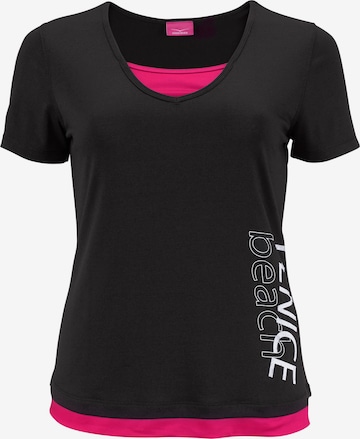VENICE BEACH Performance Shirt in Black: front