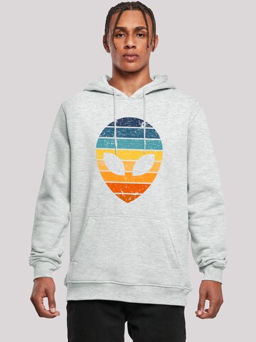F4NT4STIC Sweatshirt 'Alien Sonnenuntergang Retro' in Grey: front