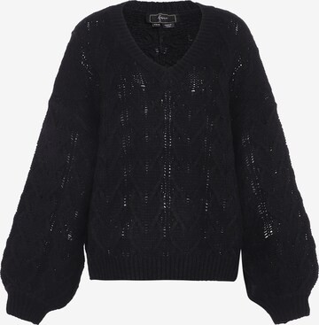 Pull-over faina en noir : devant