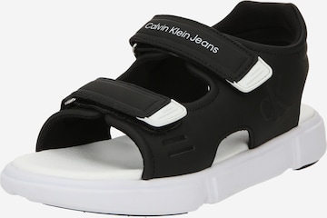 Chaussures ouvertes Calvin Klein Jeans en noir : devant