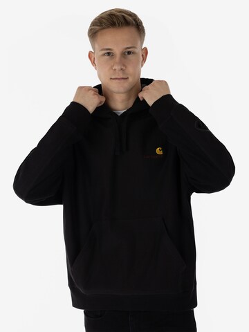 Carhartt WIP Sweatshirt 'American Script' in Black: front