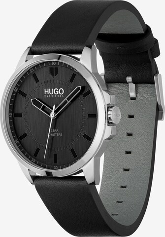 HUGO Uhr '#First' in Schwarz