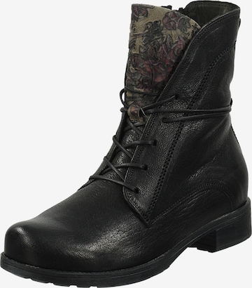 THINK! Lace-Up Ankle Boots in Black: front