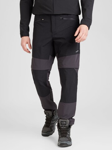 ICEPEAK Regularen Outdoor hlače 'BRAHAM' | črna barva: sprednja stran