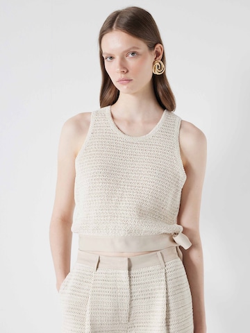 Ipekyol Knitted Top in Beige: front