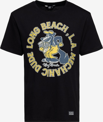 King Kerosin Shirt 'Mechanic Dude' in Schwarz: Vorderseite