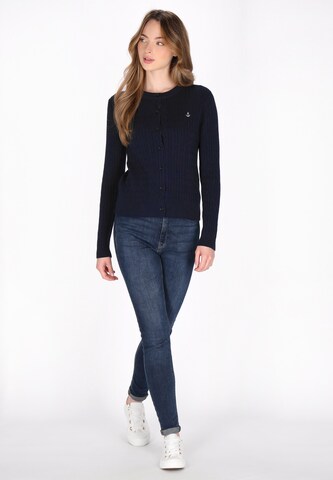DreiMaster Maritim Gebreid vest in Blauw: voorkant