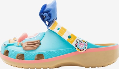 Crocs Pantofle 'One Piece Chopper' - aqua modrá / světle hnědá / růžová / bílá, Produkt